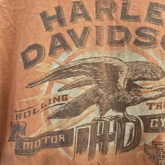 {XL} Harley-Davidson Motorcycles Corpus Christi Texas Graphic Tee Orange - Picture 5 of 15